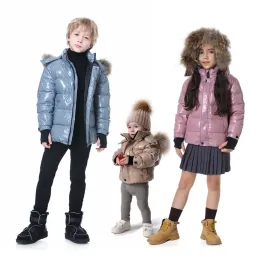 Big Discount Kids Mantel Winter -Down -Jacken für Jungenmädchen, beschützt vor Wind und Wasser + gefüllte Ente Down -Mäntel