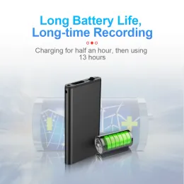 Ultra-dünner professioneller Sound Digtal Recorder 32 GB Tragbare Mini Sprachaktivierte Diktaphon HD-Rauschen Reduzieren Sie den Aufnahmebereich MP3-Player