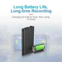 Ultra-cienki profesjonalny dźwięk rejestrator digtal 32 GB Portable Mini Voice Aktywowany Dictaphone HD Noise Zmniejszenie nagrywania odtwarzacza mp3