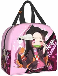 Bearlad dem0n s1ayer kimetsu no yaiba nezuko kamado bamboo lunch bag tote 애니메이터 ctainer for women box insulated kids cooler u9pk#