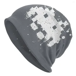 Berets Paint Space Invaders Videogames Skullies Beanies Hats Gamer Aliens Hip Hop Autumn Winter Outdoor Cap Adult Warm Bonnet Knit Hat