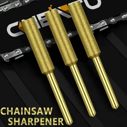 6Pcs Diamond Coated Cylindrical Burr 4-5mm Chainsaw Sharpener Stone File Chain Saw Sharpening Carving Grinding Tools