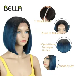 Bella Blue Bob кружево синтетические кружевые парики для женщин высококачественная лолита блондинка 613 Purple кружевные парики для женщин для женщин