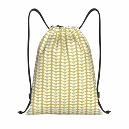 personalizado Tiny Stem Zest Orla Kiely Padrão Cordão Mochila Sacos Homens Mulheres Leve Gym Sports Sackpack Sacks para Loja u9xj #