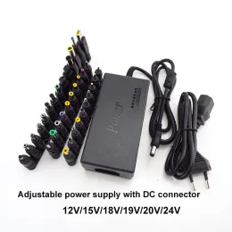 AC TO DC 12V 15V 16V 18V 19V 24VADJUSTABLE Universal Power Charger Adapter 96W DC Converter لأجهزة الكمبيوتر المحمولة للكمبيوتر الشخصي في الولايات المتحدة الأمريكية AU P1