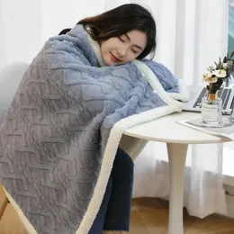 Blankets Taffeta Shawl Blanket Winter Warm Wear-resistant Home Office Nap Portable Travel