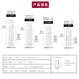 Garrafas de armazenamento Yuxi Lotion PET Sample Bottle 60ML80M100ML45ml Plástico transparente