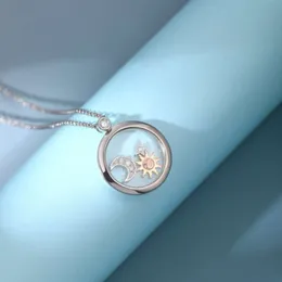 Luxury Designer Chopard Jewelry Chopares Necklace Sister Precision Version of the Sun Moon and Stars Necklace Circular Collarbone Chain High-end Light Luxury