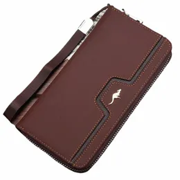 men's Wallet Busin Lg Zipper Porte Mnaie Mobile Phe Bag 2022 Large Capacity Portefeuille Homme Clutch Male Card Holder N3UI#