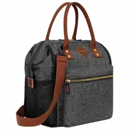 lokass Isolierte Lunchtasche, auslaufsichere Kühltaschen, Thermo-Lunch-Tasche mit abnehmbarem Schultergurt für Damen und Herren y7cx#