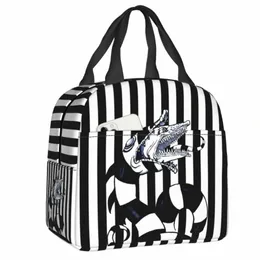 beetlejuice Sandworm isolierte Lunchtasche für Frauen, tragbar, Tim Burt Horrorfilm-Kühler, Thermo-Lunchbox, Arbeits-Picknick-Taschen D1qW #