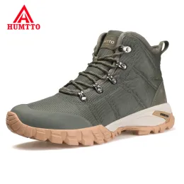 Stiefel Humtto Wanderschuhe für Männer wasserdichte Outdoor -Turnschuhe Neue Lederklettern Trekkingstiefel Männer Sport Walking Arbeit Mann Schuhe