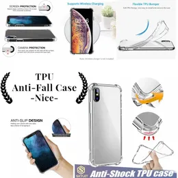 Soft TPU Clear Case for Galaxy Note 20 S20 iPhone 14 13 12 11 Pro XR XS Max Anti-Knock Case Huawei P20 Lite Transparent Shockproof TPU Cumper Cover