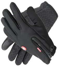 Windstopers handskar anti slip vindtät termisk varm pekskärm handskar andas taktikos vinter män kvinnor svarta blixtlåsar6345228