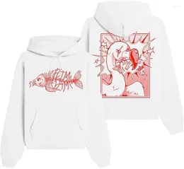 هوديز الرجال Flamingo flam ff fishbone عرضية غير رسمية Streetwear المطبوعة sweatshirt قميص