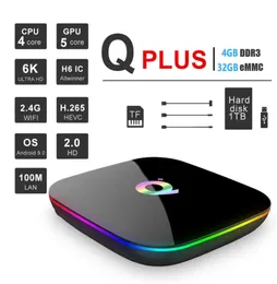 Android 90 TV -Box Q Plus Quad Core 4GB 32 GB H6 Chip 24G WiFi Media Player Set Top Box8739469