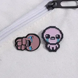 Broches pixel a encadernação de Isaac Cry Pin Pin Brooch Game Metal Wholesale Badge Lapeel Backpack Personal Friends Friends Jewelry