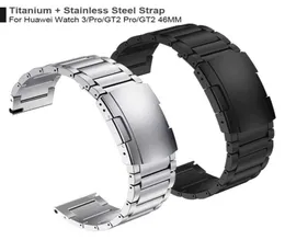 Titanium Steel Clasp -rem för Huawei Watch 3 Band GT 2 Pro GT2 Watchband för Honor MagicWatch2 46mm GS Pro Armband Wristband H8009894