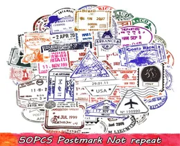 50 PCS Transparent Postmark Stickers for All People DIY Water Bottle Scrapbook Envelope Skateboard Guitar Graffiti Wallpaper Creat2879846