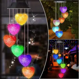 Decorative Figurines Garden Yard Decoration Butterfly Waterproof LED Hummingbird Lights Solar Light Wind Chime Lawn Lamps