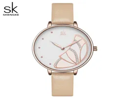 Shengke New Women Luxury Brand Watch Simple Quartz Lady Waterproofwatch Withplate Fashion Fashion Watches Class Clock Reloj Mujer1949035