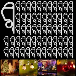 40pcs clip leggero ganci per grondaia in plastica clip sospese per festività mini per le luci delle corde esterne festival di Natale decorazione 240428