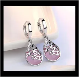 Knot 925 Sterling Sier Moonlight Opal Tears Totem Drop Earrings Gift Pendientes Oorbellen Boucle Doreille Femmes Knsan 490Km3227092