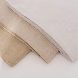 Magliette da 100/300 cm in lino in cotone tovaglia in tessuto di canapa tessuto pane cucina panna tende tessuti tessuti di lino per metri bianchi giallo