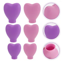 Makeup Brushes 6 Pcs Brush Dust Cover Head Protective Covers Lid Set Facial Mask Protector Cosmetics