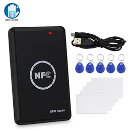 NFCスマートカードリーダーライターRFIDコピー機 /デュプリケーター125KHz 13.56MHz USBプログラマーキーフォブカードID IC EM UID EM4305 T5577 TAG 240423