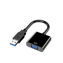 USB ~ VGA 어댑터 1080p 컨버터 외부 비디오 카드 노트북 PC 모니터 프로젝터를위한 멀티 디스플레이 7/8/10