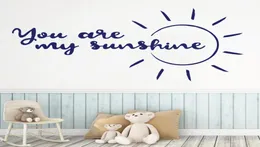 Duvar Çıkartmaları Siz Sunshine Mural Çıkarılabilir Sanat Çocuk Yatak Odası Dekorasyon Poster House Dekor Çıkartmaları DW50809550634