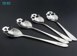 전체 Jiaxin 1 PCS Flatware Stainless 재미있는 두개골 모양 Long Handle Coffee Spoon Teaspoon Dessert Spoon Ice Candy Spoon4318628