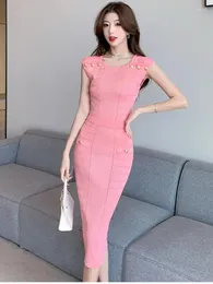 ワークドレススリムニットエレガントな女性のセットUmmer韓国のファッションセクシーなノースリーブトップスボディーコンスカートカジュアルオフィスレディスーツ
