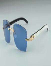 2019 mais recente estilo 35240189 lentes micro de corte de óculos de sol brancos e pretos búfalo búfalo cortes de vidro tamanho 185934330