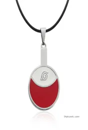 Gorące naszyjniki anime wisiorty Uchiha Itachi Choker Naszyjnik szkliwa liść wioska symbol cosplay biżuteria Colar4387474