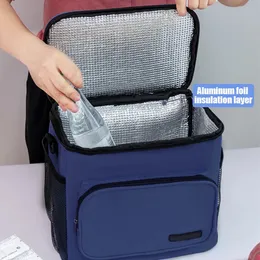 Portable Lunch Bag Food Thermal Box Durable Waterproof Office Cooler Lunchbox With Shoulder Strap Organizer Insulated Case 240420