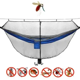 Hammocks Dropshipping portátil Hammock Mosquito Net Camping Survival Garden Hunting Leisure Hamac Travel Double Pessoa Hamak