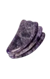 100 Natural Jade Stone Gua Sha Board Heldhand Skin Care Guasha Board Chinese Amethyst Scraping Massage Tool6006487