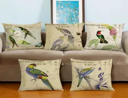 Bird Art Double Sides Printing Decorative Pillow Creative Home Furning Cushion With Linen Cotton Throw Pillow Case 177x177inc1841564