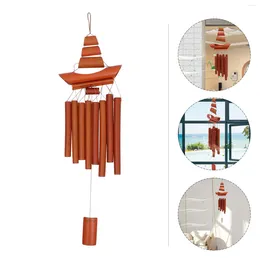 Decorative Figurines Bamboo Wind Chimes Decor Hanging Bell Pendant Garden Decorate Home Decoration Creative