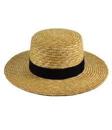 Широкие шляпы женская соломенная шляпа мода Paille Summer Lady Sun Boater Wheat Panama Beach Chapeu Feminino Caps2968205