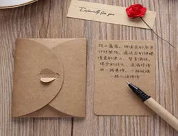 Retro Kraft Paper Geting Card Creative DIY مصنوع يدويًا زهرة عيد ميلاد عيد الحب يوم البركة العالمية هدايا VTKY21682112549