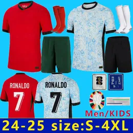 2024 Portugal Ronaldo Jerseys Joao Felix Pepe Bermardo B.Fernandes Camisa de Futebol J.Moutinho Camisa de futebol masculino Kit Women Ronaldo português