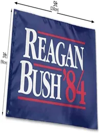 Reagan Bush 84 Campaign Blue Flag 3x5ft Polyester Outdoor or Indoor Club Digital printing Banner and Flags Whole5231375