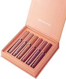 6pcs Set Matte Lip Gloss Set SET Gloss Sets Sexy Colors Губная помада Водонепроницаемая нежигальная чашка продолжительность M294Z2125964