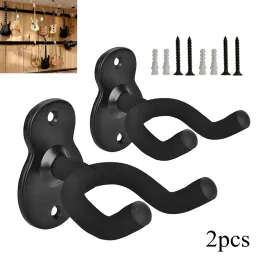 Accessories 2pcs Metal Guitar Hanger Wall Mount Acoustic Electric Guitar Hook Neck Holder Stand for Bass Ukulele Violin Banjo Mandolin