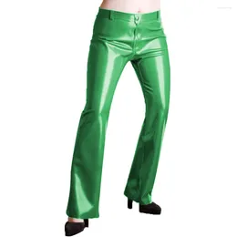 Women's Pants Office Lady Glossy PVC Leather Solid Color Womens High Waist Nightclub Trousers Street Stretch Wetlook Leggings