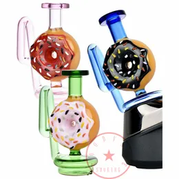 Smoking Peak Evaporator Colorful Glass Pipes Filter Donut Recycler Attachment Diffuser Cigarette Holder Dabber Tips Waterpipe Oil Rigs Straw Mouthpiece DHL