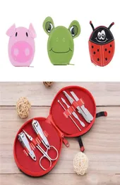 7pcsSet Cute Animals Nail Art Manicure Set Nail Clipper Eyebrow Scissor Cliper Ear Spoon Doubleheaded Dead Skin Nipper Kit f3802013